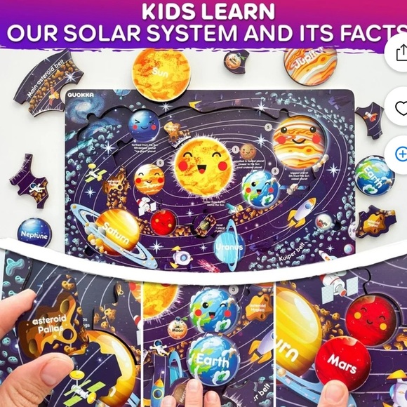 QUOKKA Wooden Puzzles for Kids – Educational Wood Puzzles NEW - Picture 3 of 11